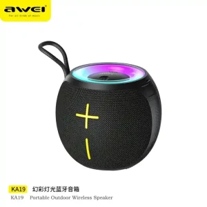 Awei KA19 Portable Bluetooth Speaker 12w Extra high power Phantom lighting TWS interconnected surround sound effect speakers for home outdoors