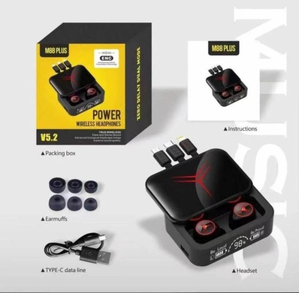 M88 Plus TWS True Wireless Stereo Mic Gaming Earbuds