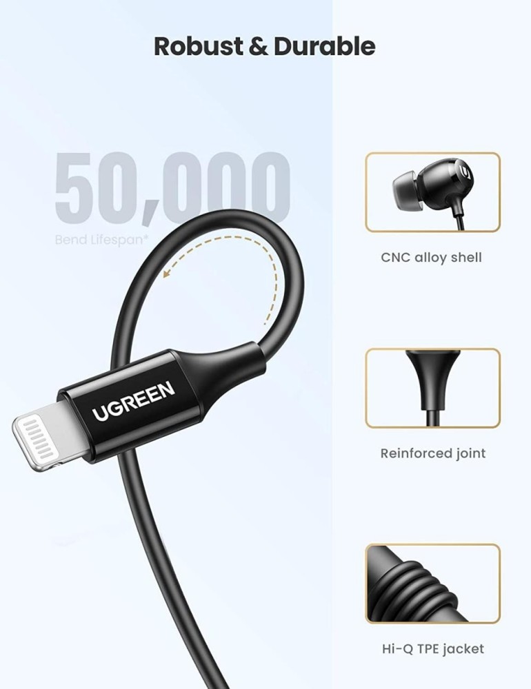 UGREEN MFi Certified Lightning Earphones