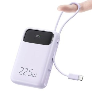 MCDODO MC-325 10000mAh PD 22.5W Power Bank Built-in Lightning Cable