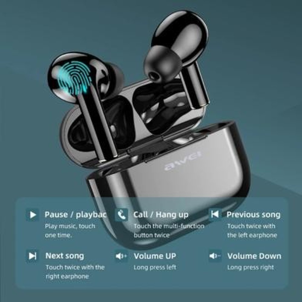 Awei T29p True Wireless Sport Earbud with Charging Case