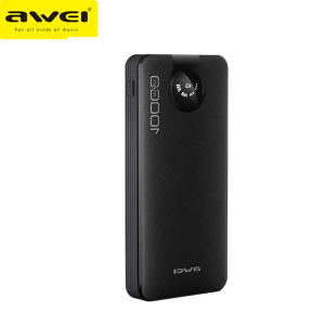 AWEI P133K Multiple Output 10000mAh Power Bank with 4 Self Contained Cables 2A/10W Output